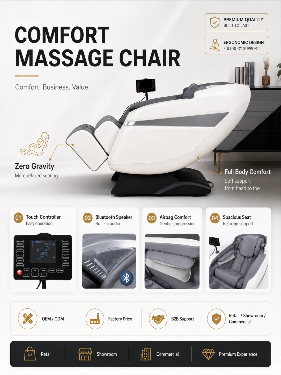 massage chair full body 8d zero gravity luxury